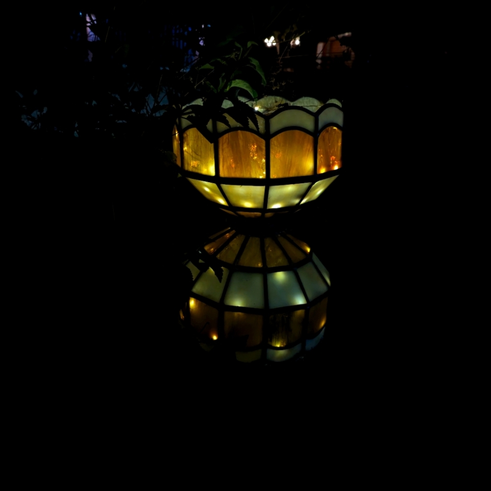Stained Glass Solar Patio Light